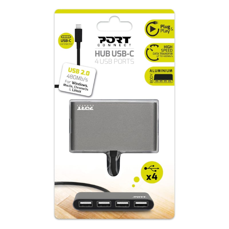 port-usb-type-c-to-4-x-usb2.0-480mbs-4-port-hub---black-1-image