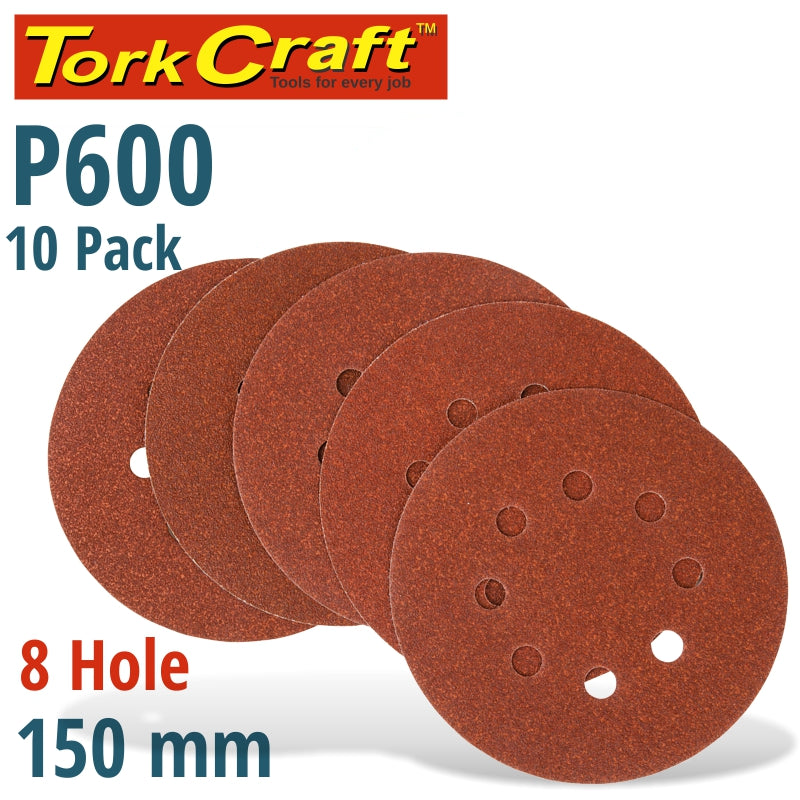 tork-craft-sanding-disc-150mm-600-grit-with-holes-10/pk-hook-and-loop-abr36600-1