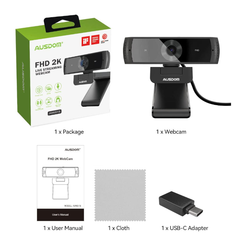 ausdom-aw651s-2k-pc-web-camera---black-2-image