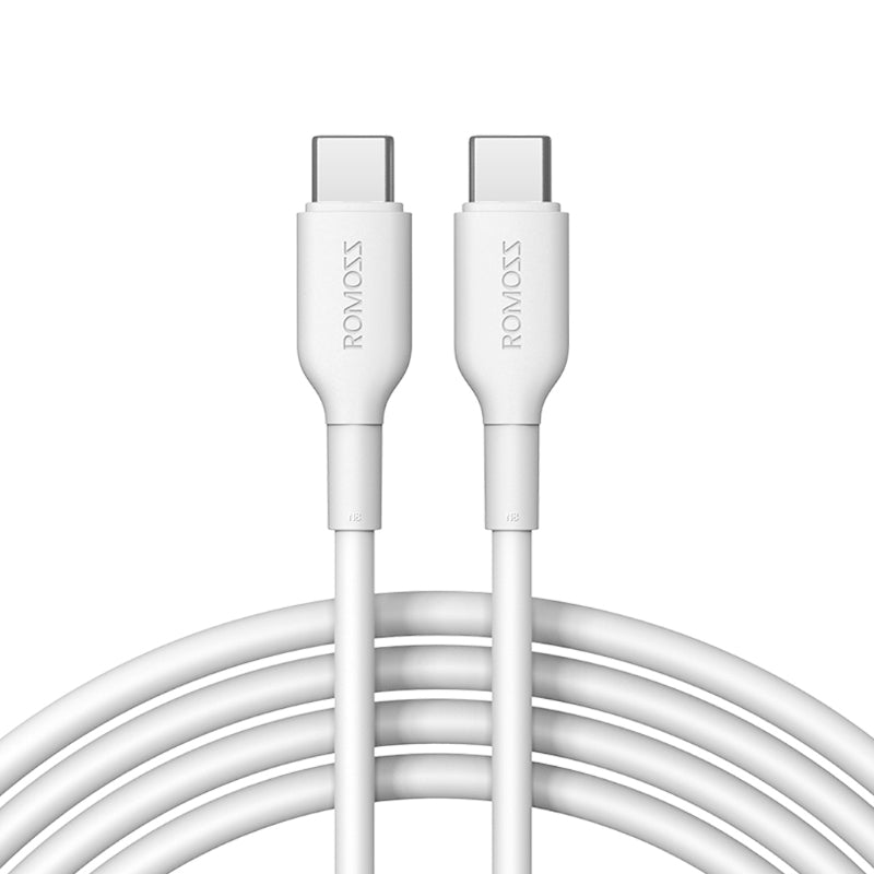 romoss-type-c-to-type-c-injection-molding-+-tpe-cable-1m-wht-100w-fast-charge-1-image