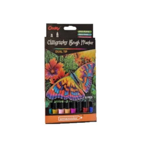 Calligraphy Brush Marker 8pc