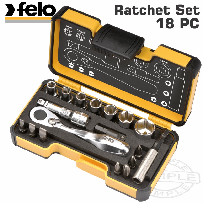 felo-felo-057-min.ratchet-set-18pcs-bit/sock.-1/4'-strongbox-fel05771806-1