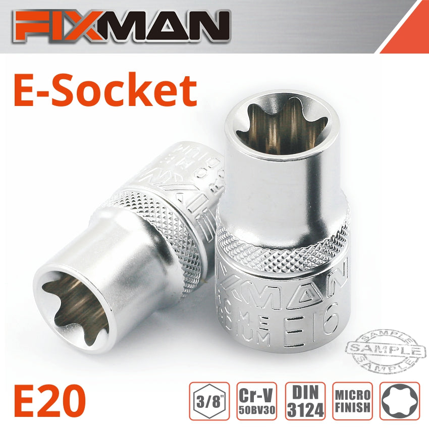 fixman-fixman-3/8'-drive-e-socket-6-point-e20-fix-h0812m-1