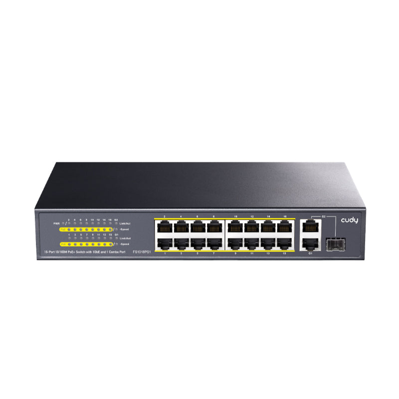 cudy-16-port-unmanaged-poe+-switch---rack-mount-1-image