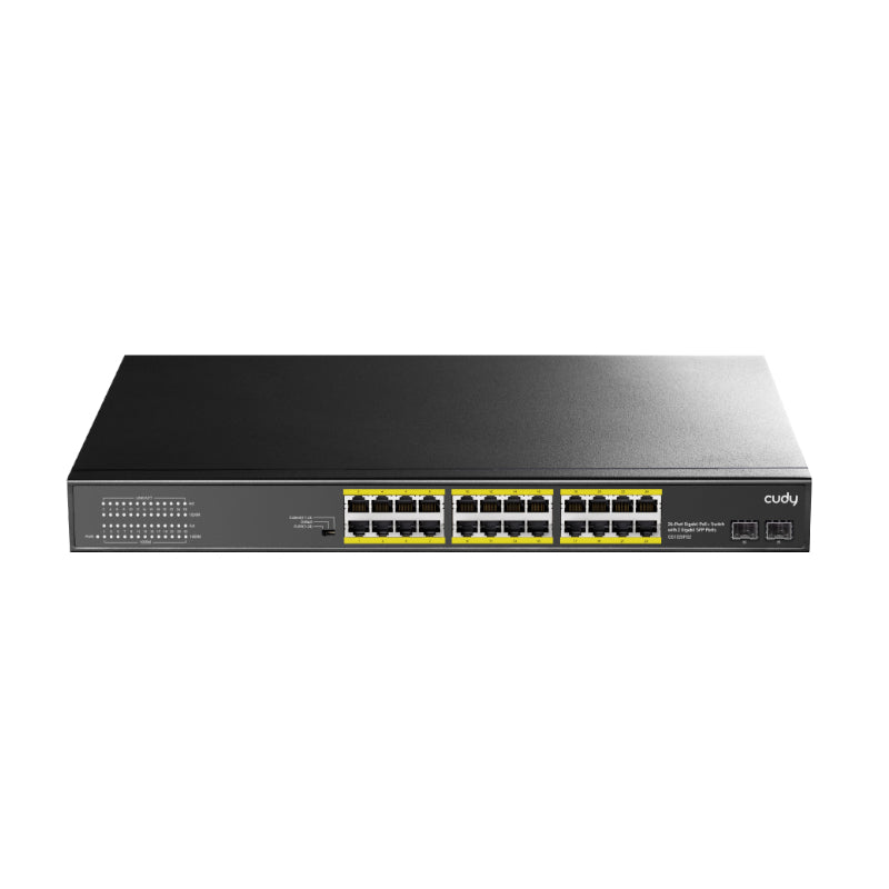 Cudy-24-Port-Base-T-Gigabit|2-Port-Gbe-Base-X-Sfp|Poe+-200W-Differential-Mode-2Kv,-Esd-15Kv,-300W-Internal,-Ver-2.0