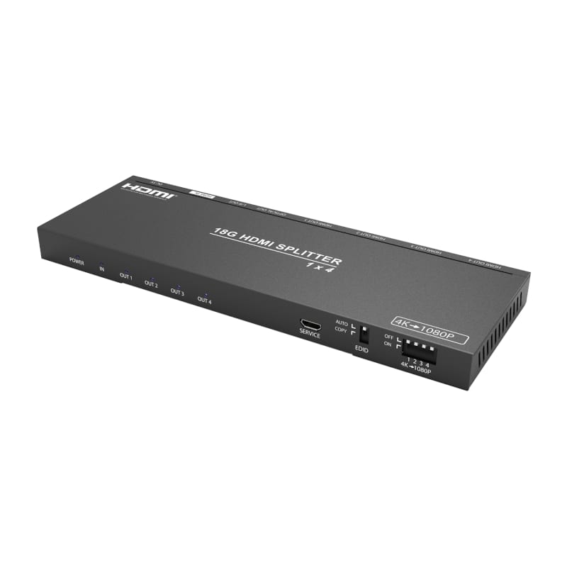 Hdcvt-1X4-Hdmi-2.0-Splitter-With-Scaler/Audio-Extract-Edid-Hdcp-2.2