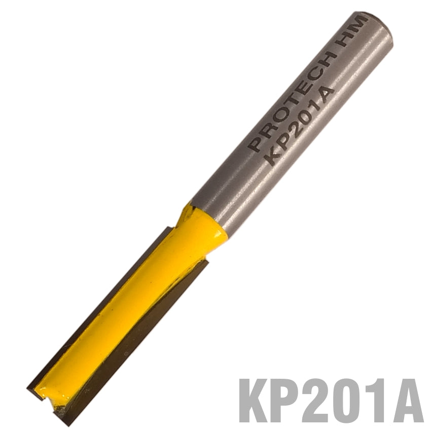 pro-tech-straight-bit-1/4'-(6.35mm)-x-1'(25.4mm)-two-flute-long-1/4'-shank-kp201a-1