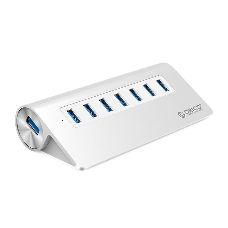 orico-7-port-usb3.0-hub-aluminium---silver-1-image