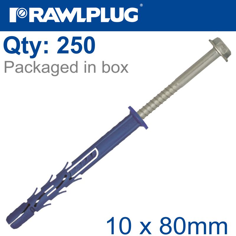 rawlplug-nyl-frame-fixing-zp-+-collar-hex-screw-10mmx80mm-x250--box-raw-r-ff1-n-10k080-m-1