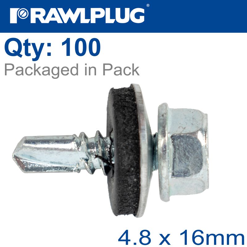 rawlplug-self-drilling-screws-4,8x16mm-with-washer-t14,-100pcs-raw-r-s1-oc-48016t-2