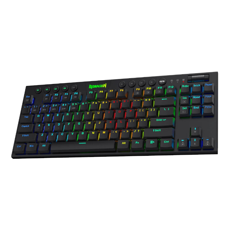 redragon-horus-84key-rgb-red-switch-low-profile-wireless-gaming-mechanical-keyboard---black-2-image