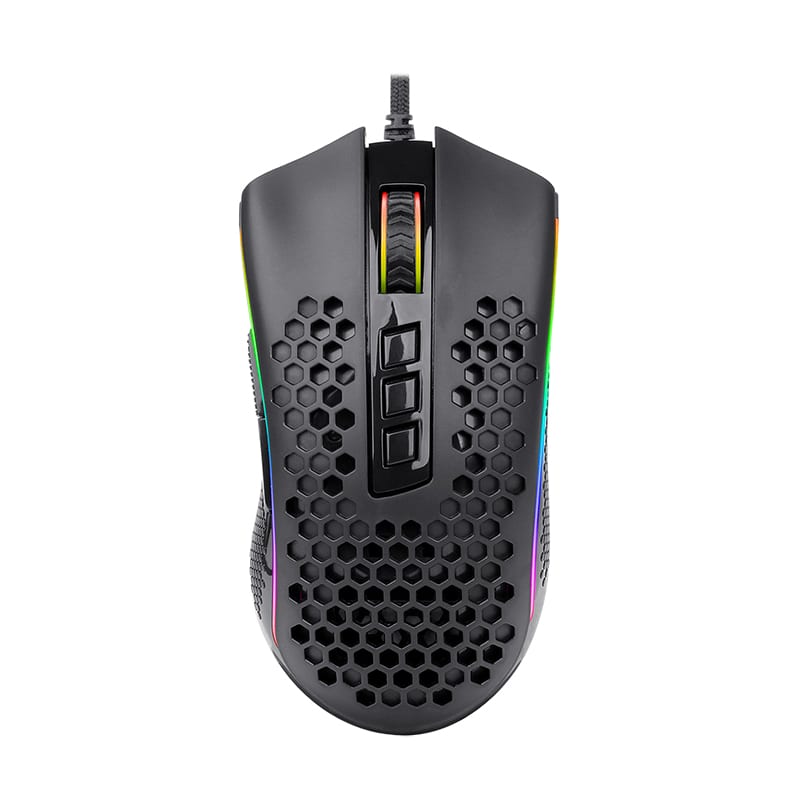 redragon-storm-elite-32000dpi-7-button|lightweight-body|ergonomic-design|rgb-backlit-wired-gaming-mouse---black-1-image
