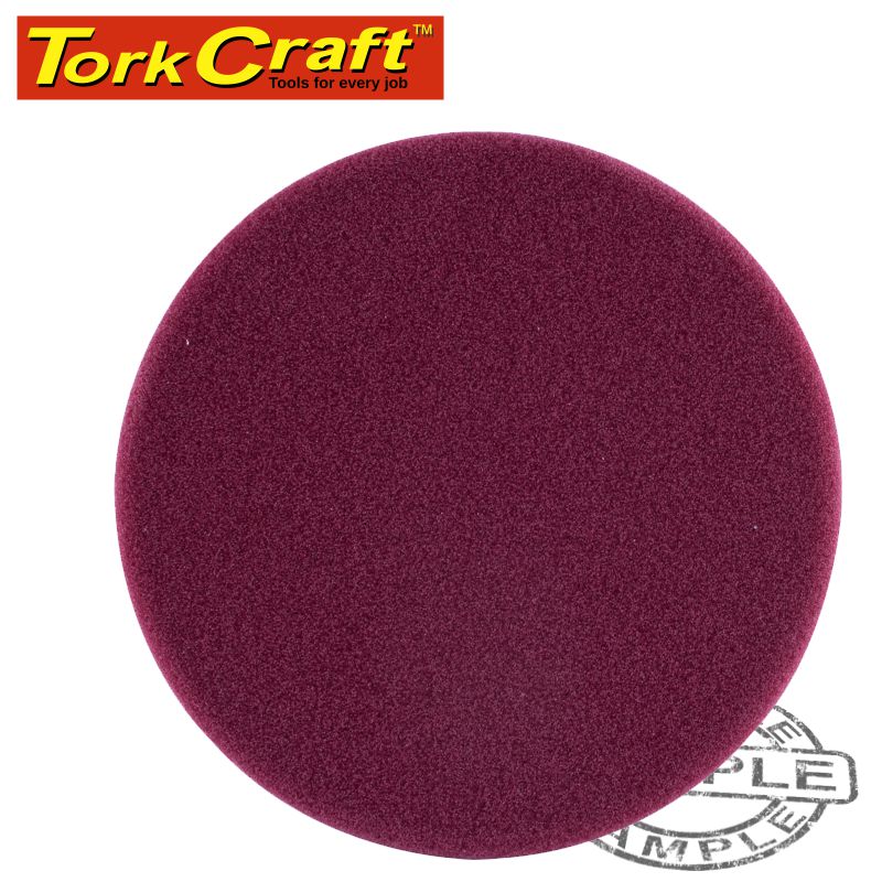tork-craft-foam-pad-hook-and-loop-maroon-sponge-150mm-6'-heavy-compounding-spc00201-1
