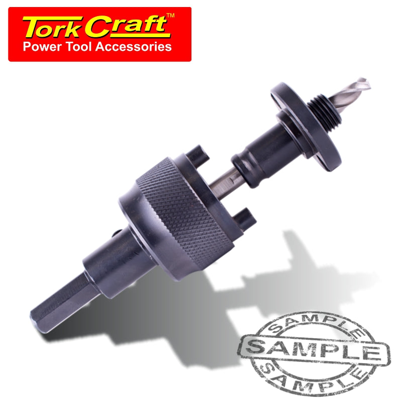 tork-craft-mandrel-14mm-152mm-quick-change-with-11mm-hex-shank-c/w-1/4'-hss-pilot-tc17003-1