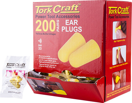tork-craft-ear-plug-200pc-bullet-shape-snr33-yellow-per-box-tcep1000-1