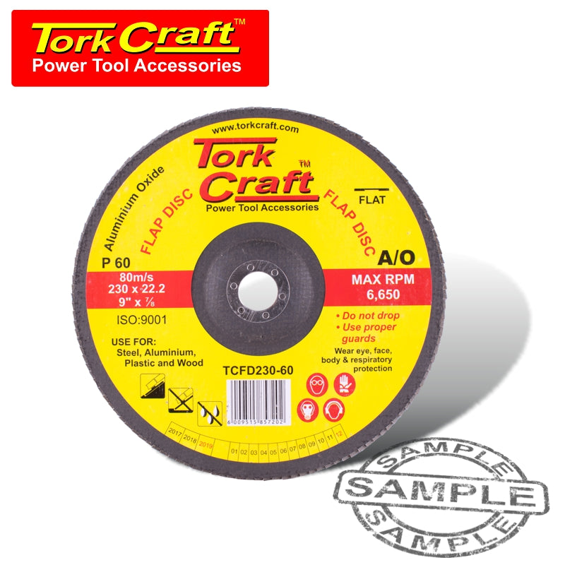 tork-craft-flap-sanding-disc-230mm-60grit-a/o-tcfd230-60-1