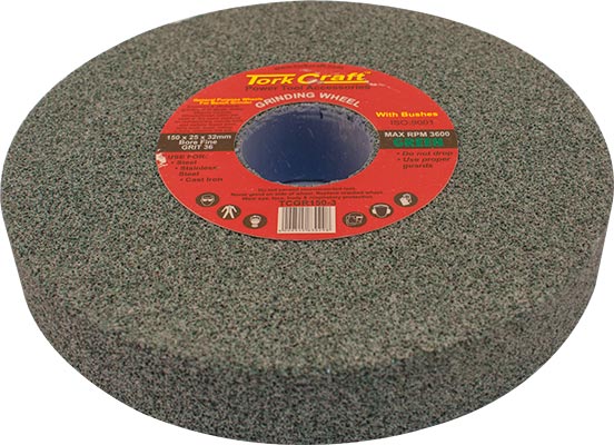 tork-craft-grinding-wheel-150x25x32mm-bore-coarse-36gr-w/bushes-for-b/g-green-tcgr150-3-1