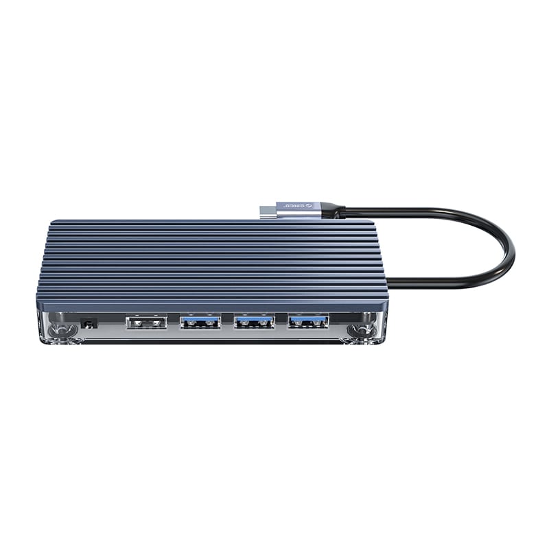 orico-11-port-3-x-usb3.0|1-x-usb2.0|1-x-hdmi|1-x-rj45|1-x-tf/sd|1-x-type-c|1-x-vga|-1-x-aux-transparent-hub---grey-1-image