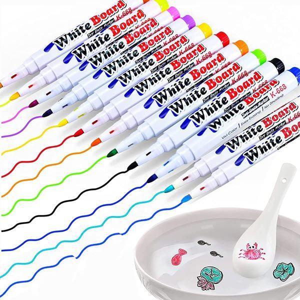 Magical Water Painting Pen 12 Colors Magic Doodle Drawing Pens, Erasing  Whiteboard Marker, Doodle Water Floating Pens for Teaching Drawing Water