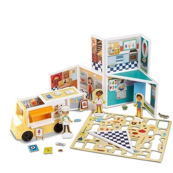Melissa & Doug Magnetivity„¢ Magnetic Building Playset - Pizza & Ice Cream Shop (Pre-Order)