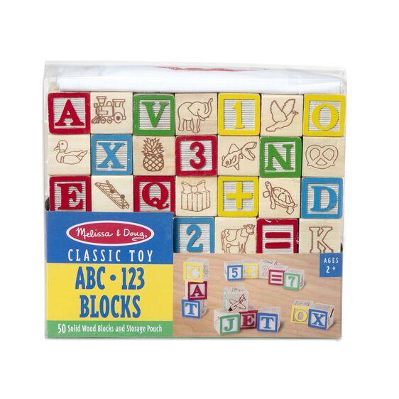 Melissa & Doug Wooden Blocks - ABC/123 (Pre-Order)