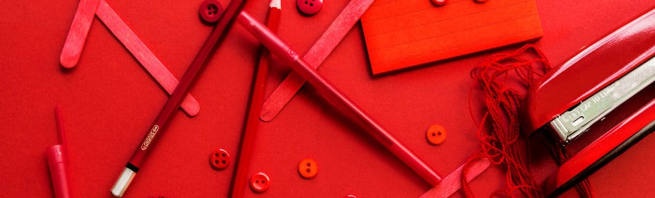 art-supplies-in-red-on-a-red-background-image