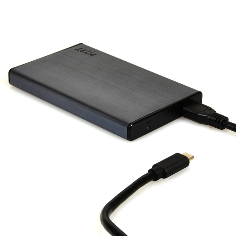 port-connect-2.5"-usb-c-external-hdd-enclosure-black-1-image