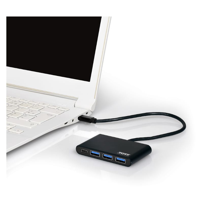 port-usb-type-c-to-3-x-usb3.0-and-1-x-type-c-pd-30cm-4-port-hub---black-4-image