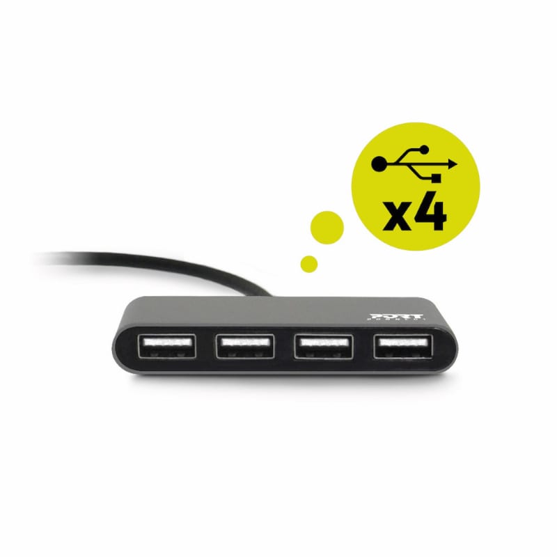 port-usb-type-c-to-4-x-usb2.0-480mbs-4-port-hub---black-3-image