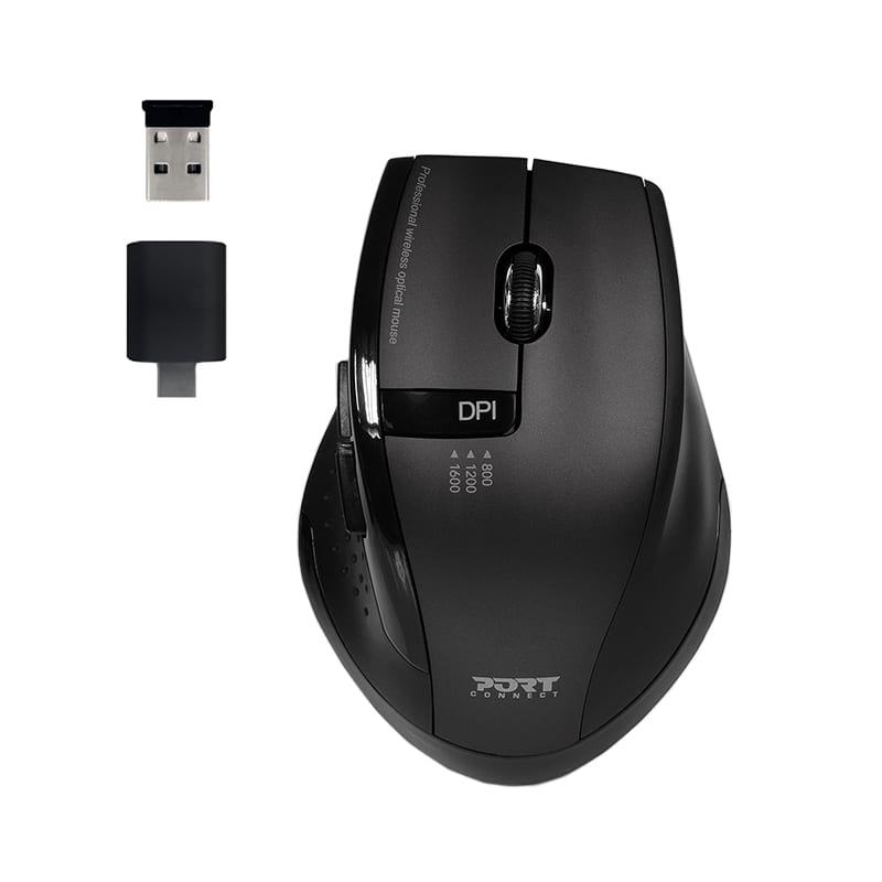 port-connect-wireless-mouse---black-1-image