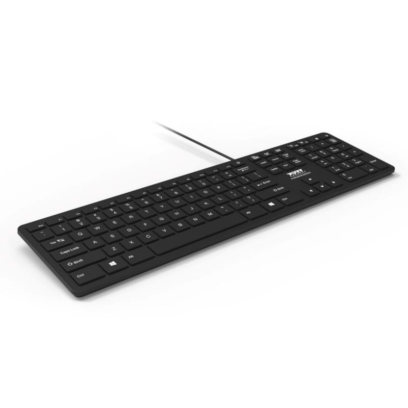 port-office-executive-low-profile-109key-wired-keyboard---black-3-image