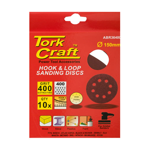 tork-craft-sanding-disc-150mm-400-grit-with-holes-10/pk-hook-and-loop-abr36400-3