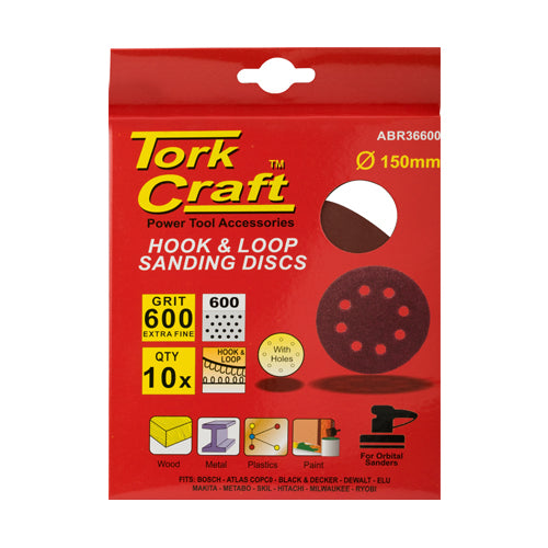 tork-craft-sanding-disc-150mm-600-grit-with-holes-10/pk-hook-and-loop-abr36600-3