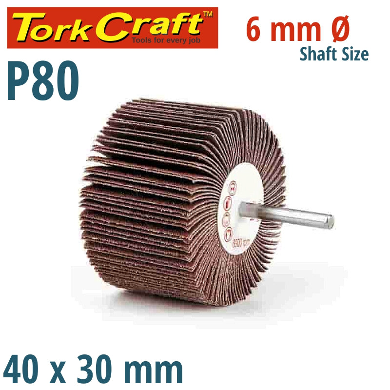 tork-craft-flap-wheel-40-x-30-x-6mm-shaft-80-grit-per-each-(35-per-box)-abrf403080-1