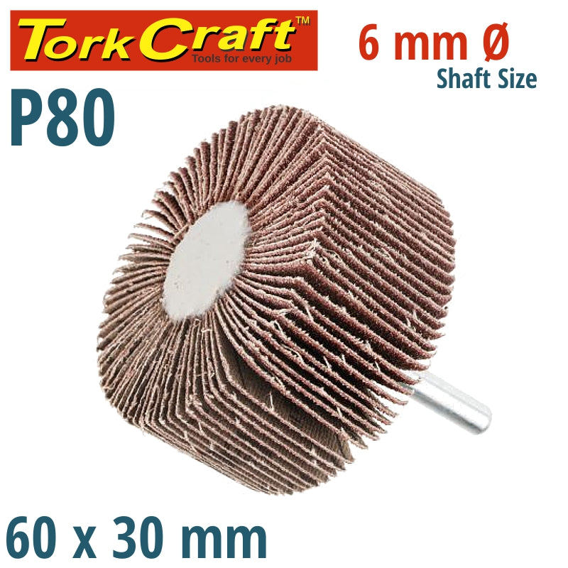 tork-craft-flap-wheel-60-x-30-x-6mm-shaft-80-grit-per-each-(14-per-box)-abrf603080-1