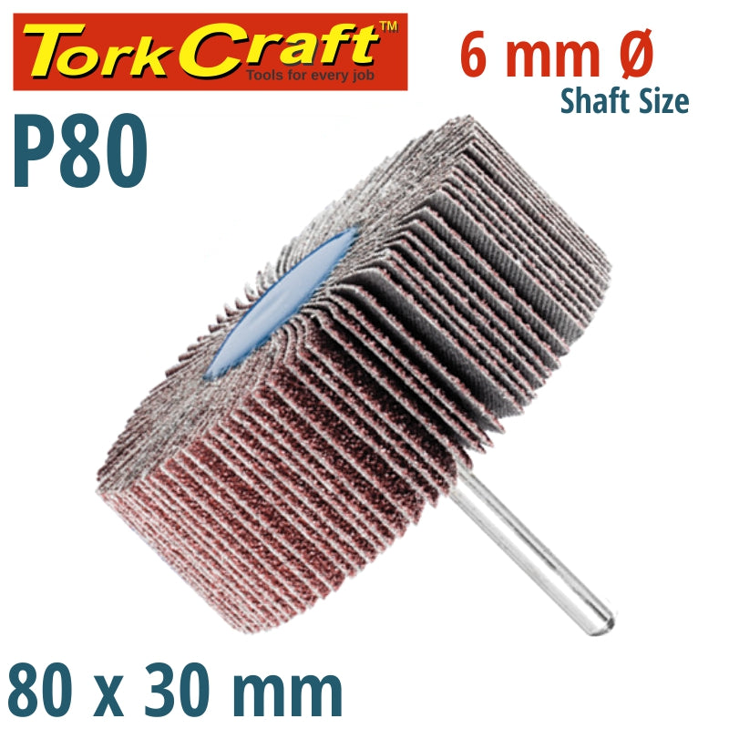 tork-craft-flap-wheel-80-x-30-x-6mm-shaft-80-grit-per-each-(7-per-box)-abrf803080-1