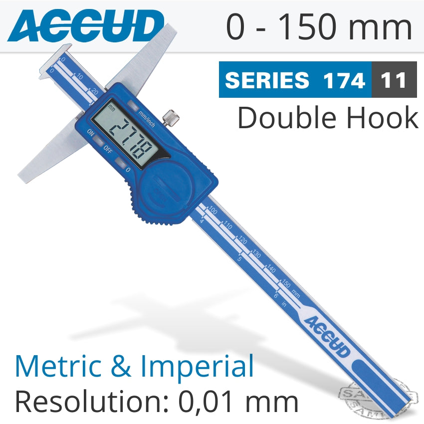 accud-dig.-caliper-150mm-0.03mm-acc.-double-hook-depth-0.01mm-res.-s/steel-ac174-006-11-1