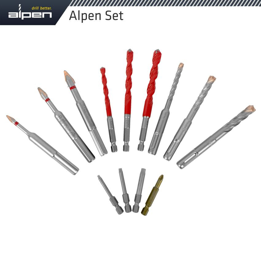 alpen-drill-screwset-kit-13-13-pcs-c-prot,multi-6-kant,sds-plus-force-x4-bit-alp303513-3