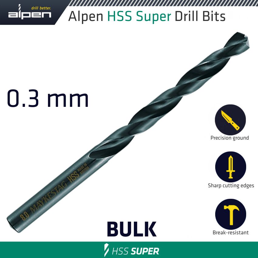 alpen-hss-super-drill-bit-0.3mm-bulk-alp601003-1