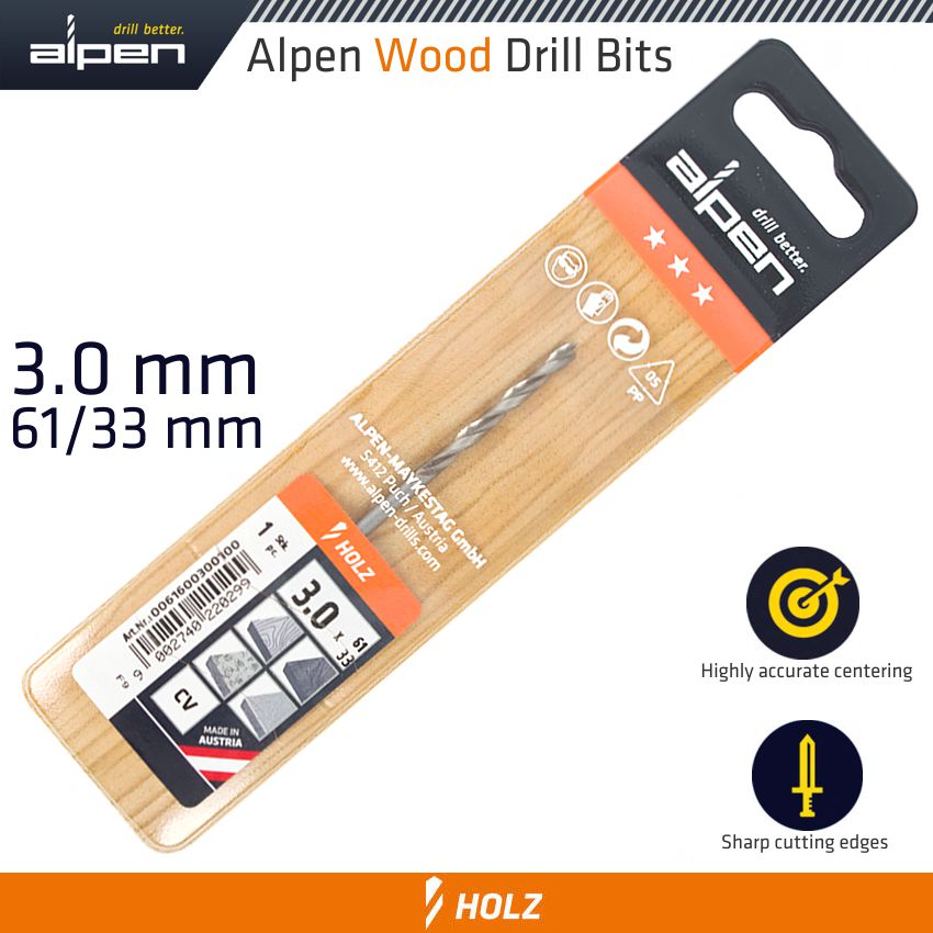 alpen-wood-drill-bit-3-x-61mm-alp61603-3