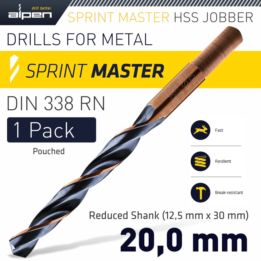 alpen-hss-sprint-master-20.0mm-red-shank-12.5mm-x1-sleeved-din338-alpen-dril-alp6480200-1