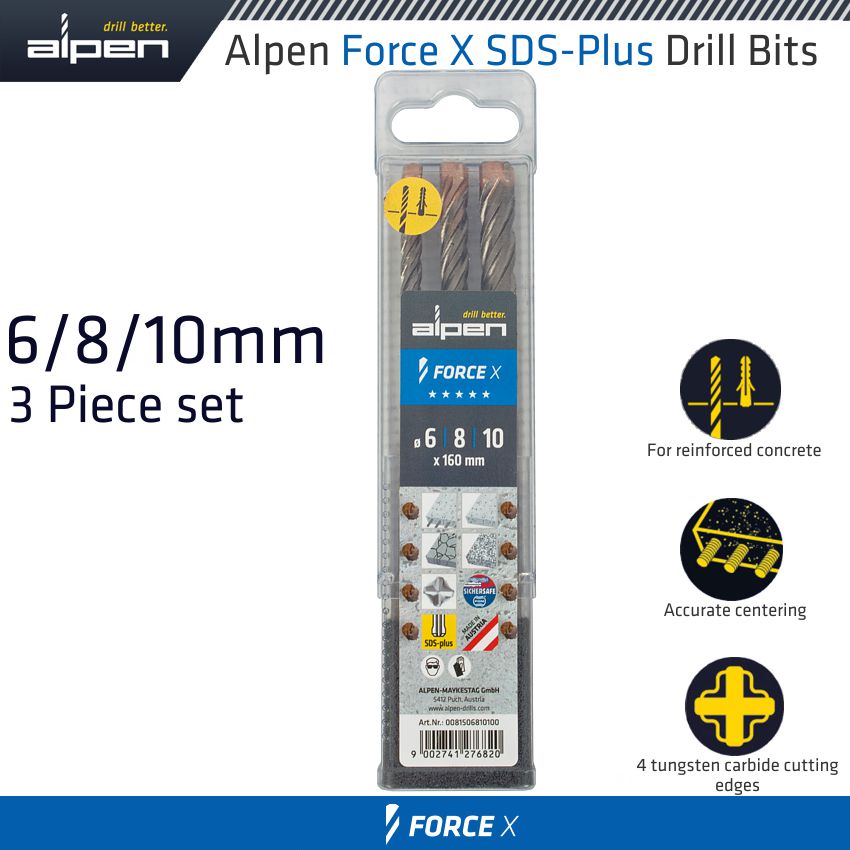 alpen-force-x-sds-set-3-pcs-6/8/10-mm-x-160-alp8150681-3