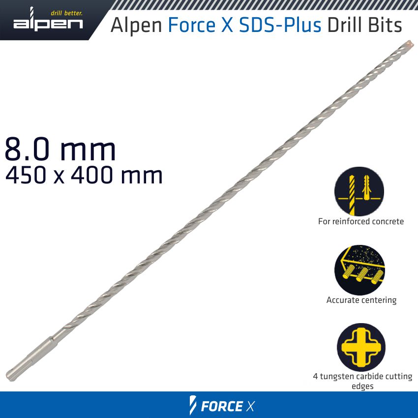 alpen-force-x-8.0-x-450/400-sds-plus-drill-bit-x4-cutting-edges-alp875008-1