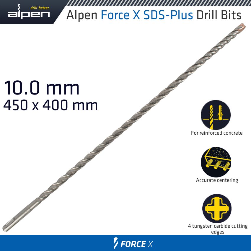 alpen-force-x-10.0-x-450/400--sds-plus-drill-bit-x4-cutting-edges-alp875010-2