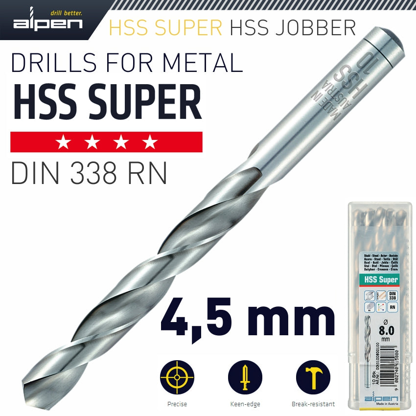 alpen-hss-super-drill-bit-4.5mm-bulk-alp951045-1