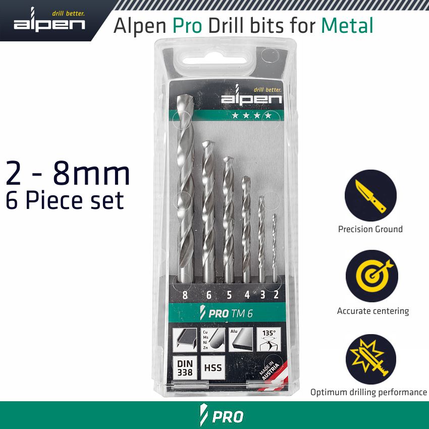 alpen-hss-pro-drill-bit-set-6-piece-2---8mm-111806100-alp-pro-tm6-2