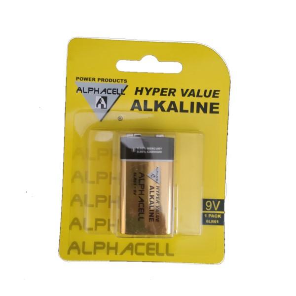 Alphacell Alkaline Hyper Value Battery - Size 9v 1pc