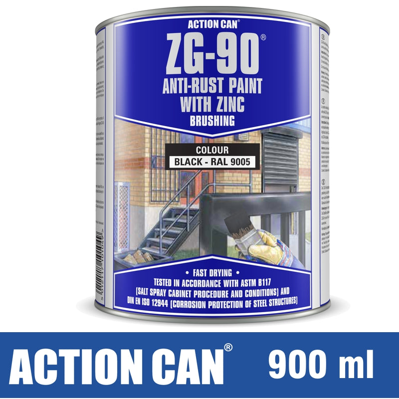 action-can-zg-90-anti-rust-paint-black-900ml-cold-zinc-galvanising-rapid-dry-can33206-1