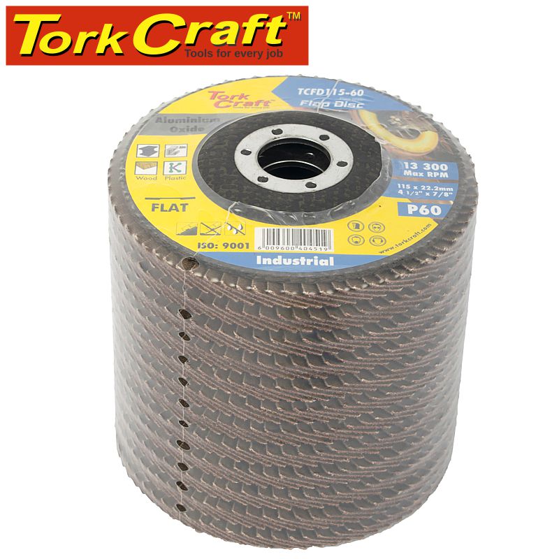 tork-craft-flap-disc-alu.-oxide-115mm-60-grit-flat-12pc-metal-tin-combo-301-5