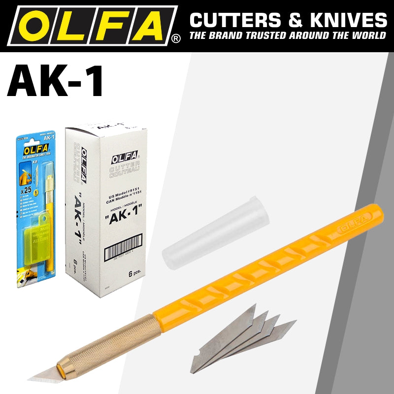 olfa-olfa-cutter-model-ak-1-art-knife-x25-spare-blades-ctr-ak1-3